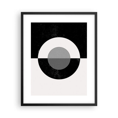 Affiche dans un cadre noir - Poster - Harmonie de noir et blanc - 40x50 cm