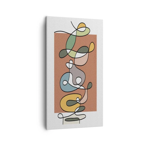 Impression sur toile - Image sur toile - Abstraction : danse colorée - 45x80 cm