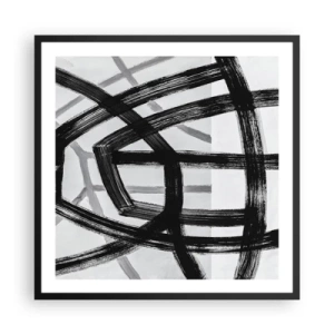 Affiche dans un cadre noir - Poster - Profondeur du bâtiment - 60x60 cm