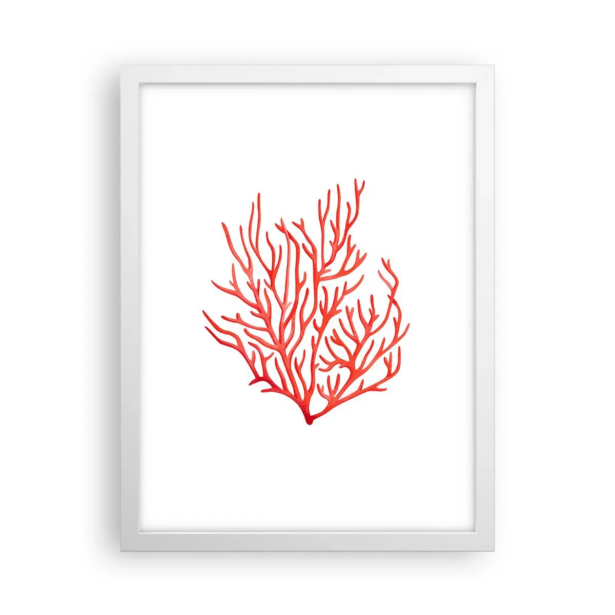 Affiche dans un cadre blanc - Poster - Filigrane de corail - 30x40 cm