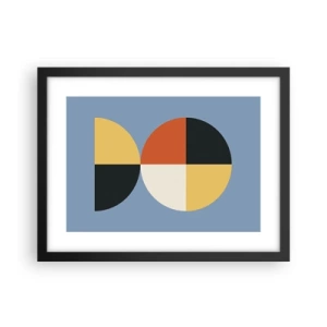 Affiche dans un cadre noir - Poster - Regarde et compte - 40x30 cm