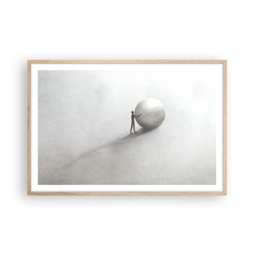 Affiche dans un chêne clair - Poster - Jeu de la vie - 91x61 cm