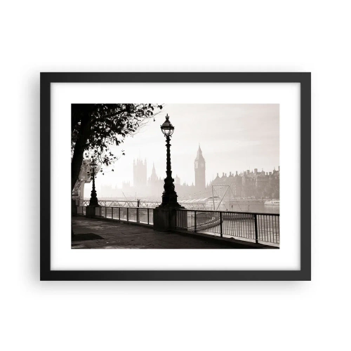 Affiche dans un cadre noir - Poster - Un matin londonien - 40x30 cm