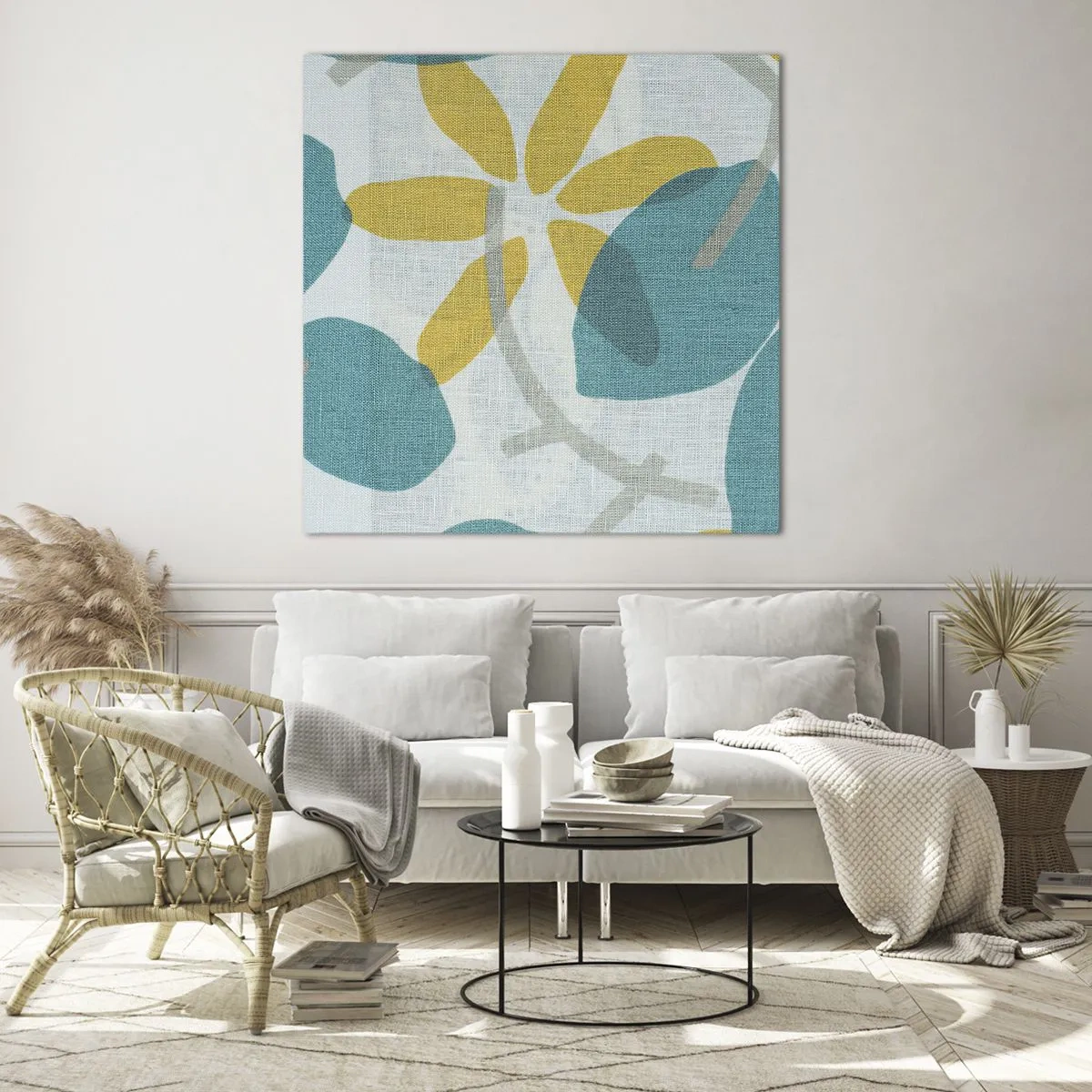 Impression sur verre - Image sur verre - Wśród lazurowych liści - 30x30 cm