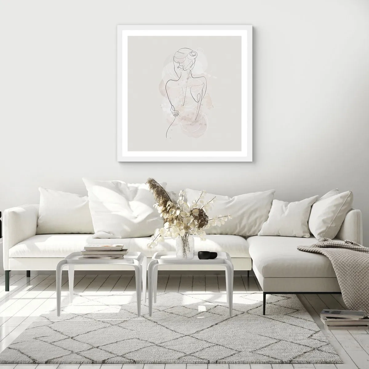 Affiche dans un cadre blanc - Poster - Comme un instrument sensible - 30x30 cm