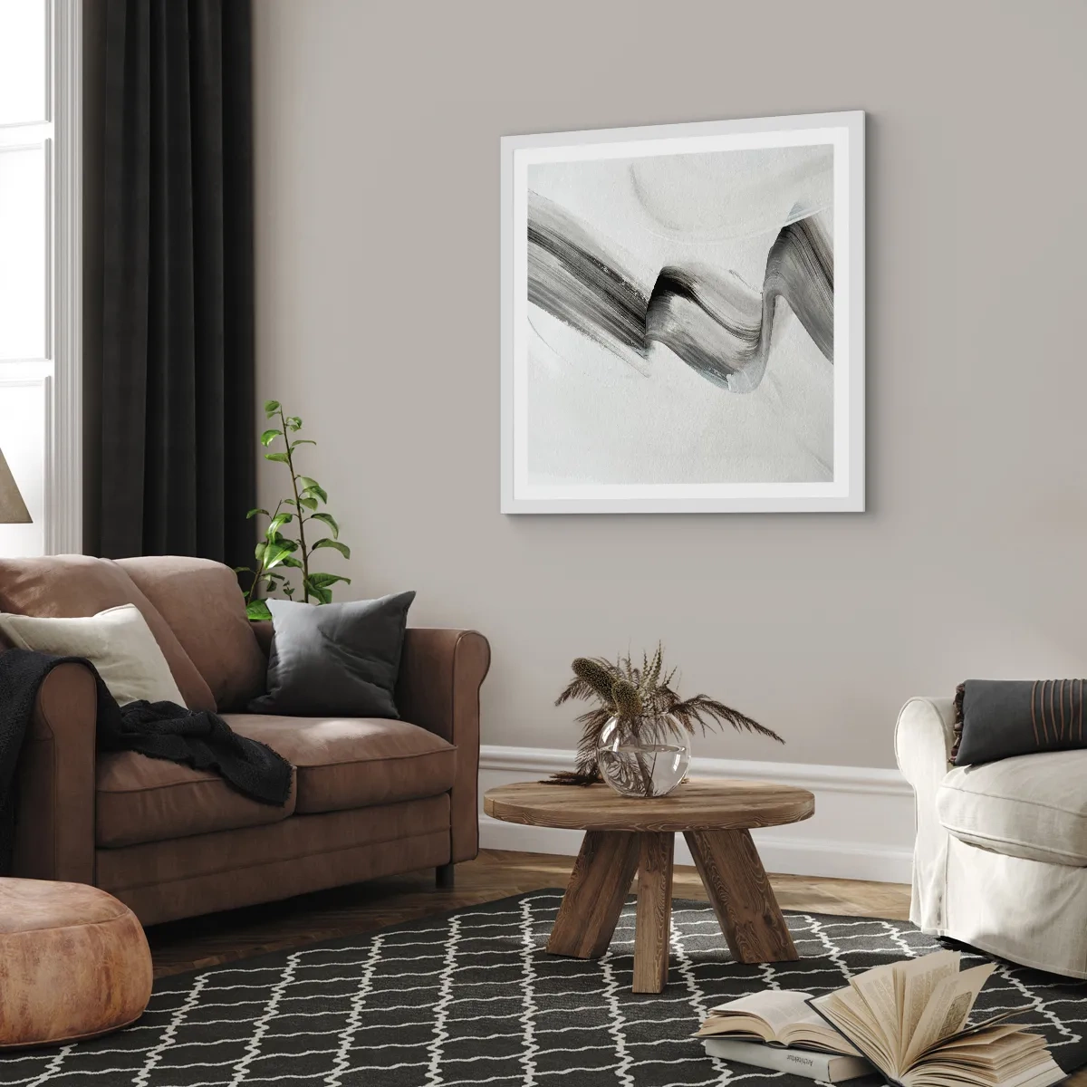 Affiche dans un cadre blanc - Poster - Mine de rien pour s'amuser - 30x30 cm