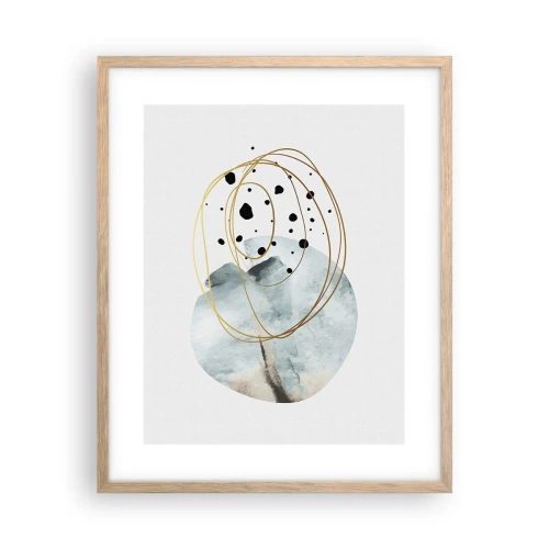 Affiche dans un chêne clair - Poster - Emmêlement de l'espace - 40x50 cm