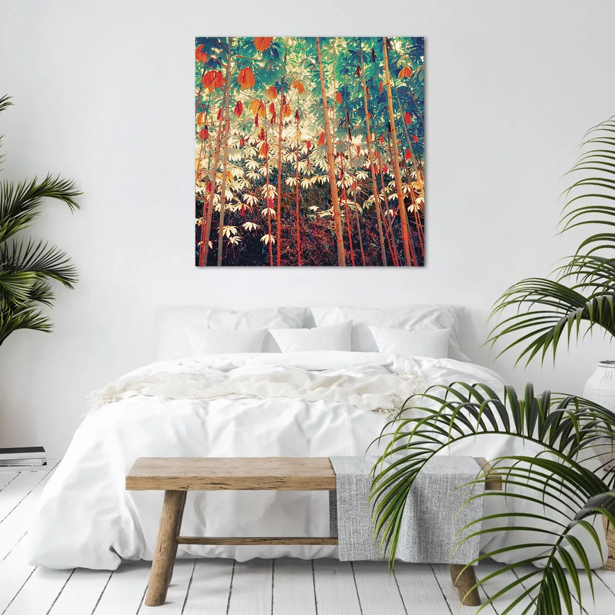 Impression sur toile - Image sur toile - La vie secrète des feuilles - 40x40 cm
