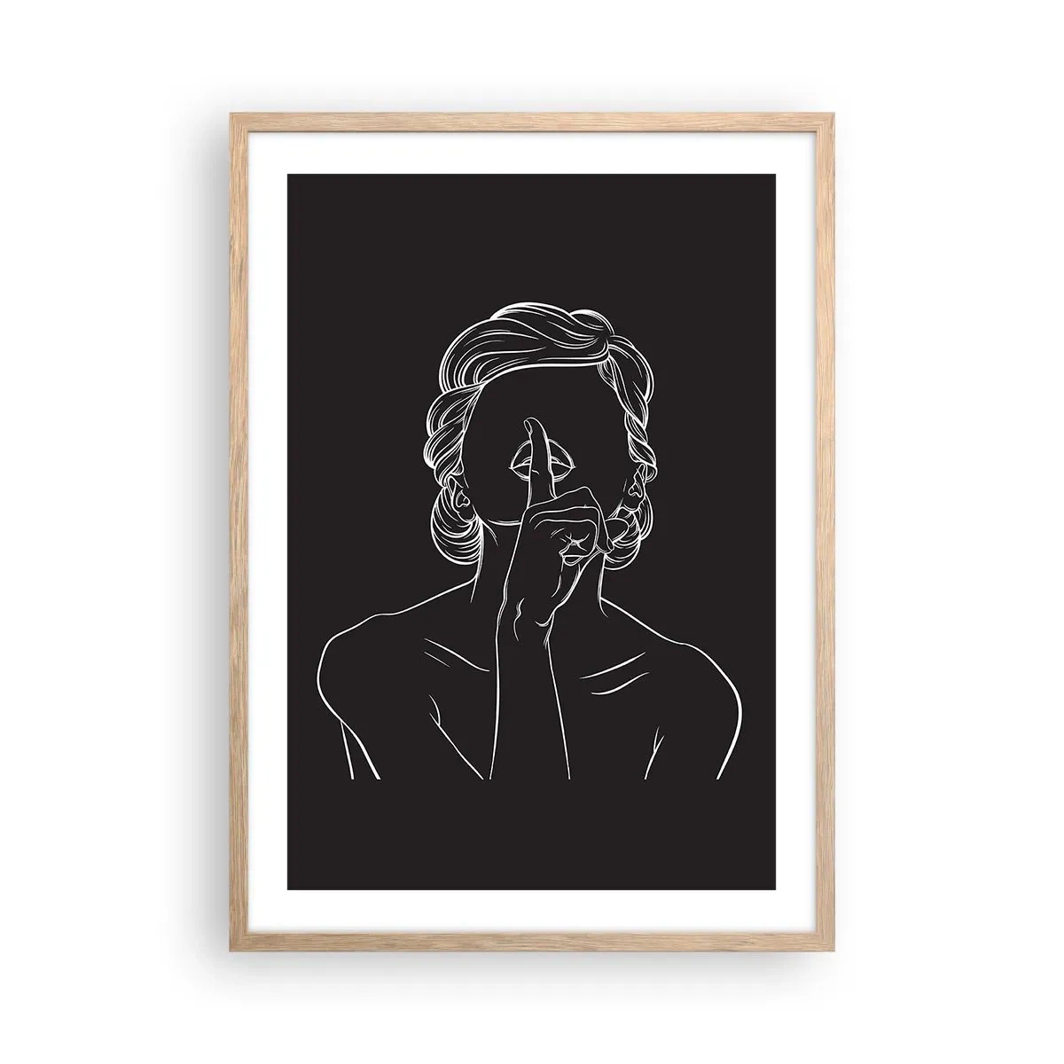 Affiche dans un chêne clair - Poster - La beauté s'épanouit en silence - 50x70 cm