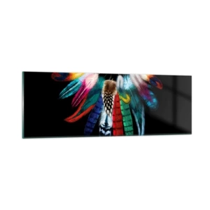 Impression sur verre - Image sur verre - Collier indien - 90x30 cm