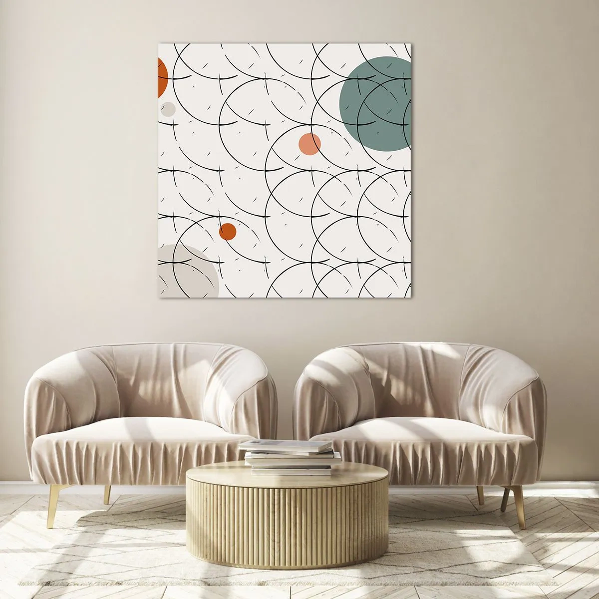 Impression sur verre - Image sur verre - Dans l'esprit pop art - 70x70 cm