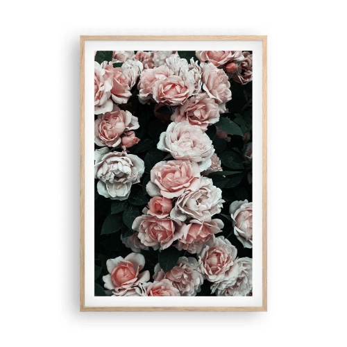 Affiche dans un chêne clair - Poster - Ensemble de rose - 61x91 cm