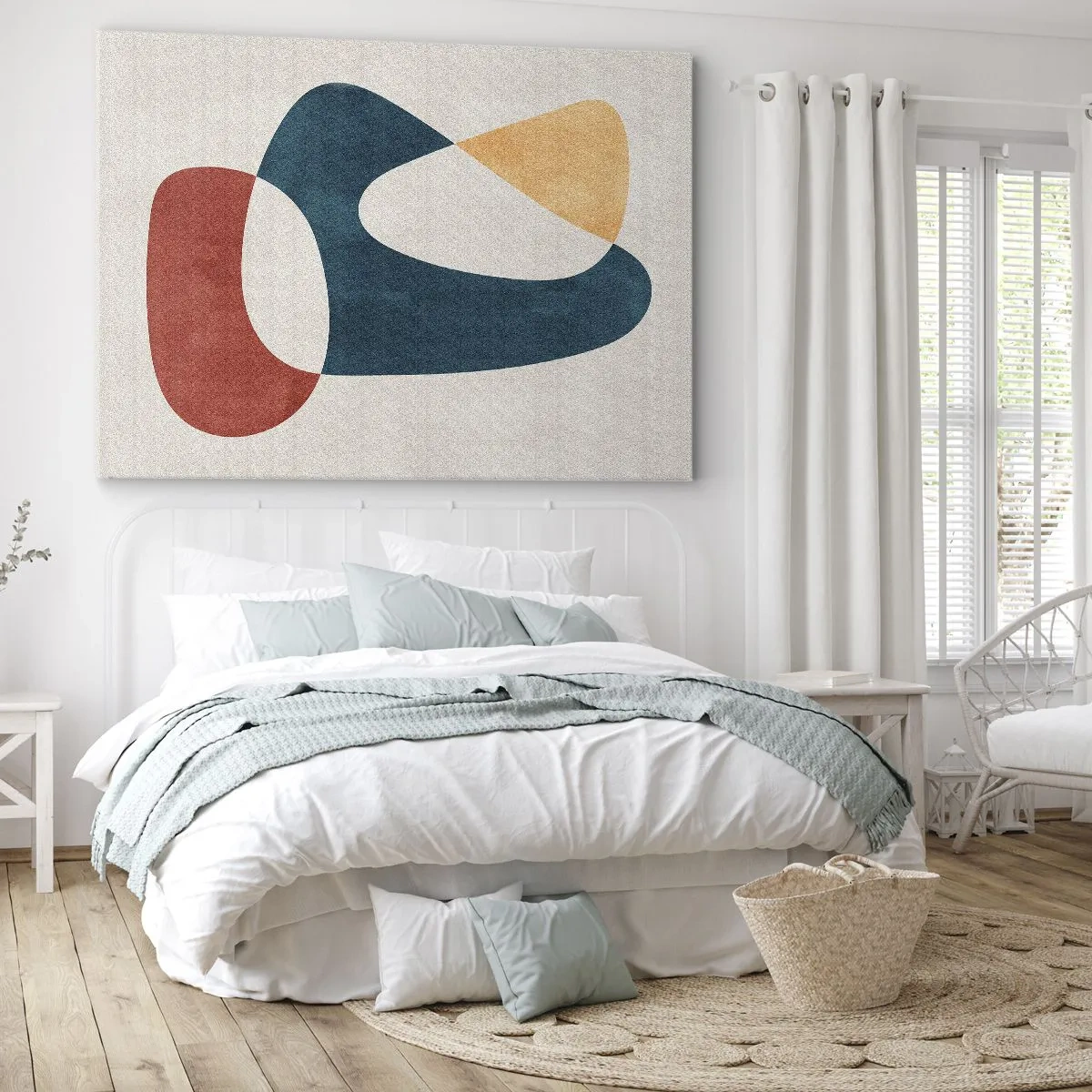 Impression sur toile - Image sur toile - Formes abstraites aux couleurs harmonieuses - 70x50cm - Influences et métamorphoses - Décoration murale moderne pour le salon et la chambre ARTTOR
