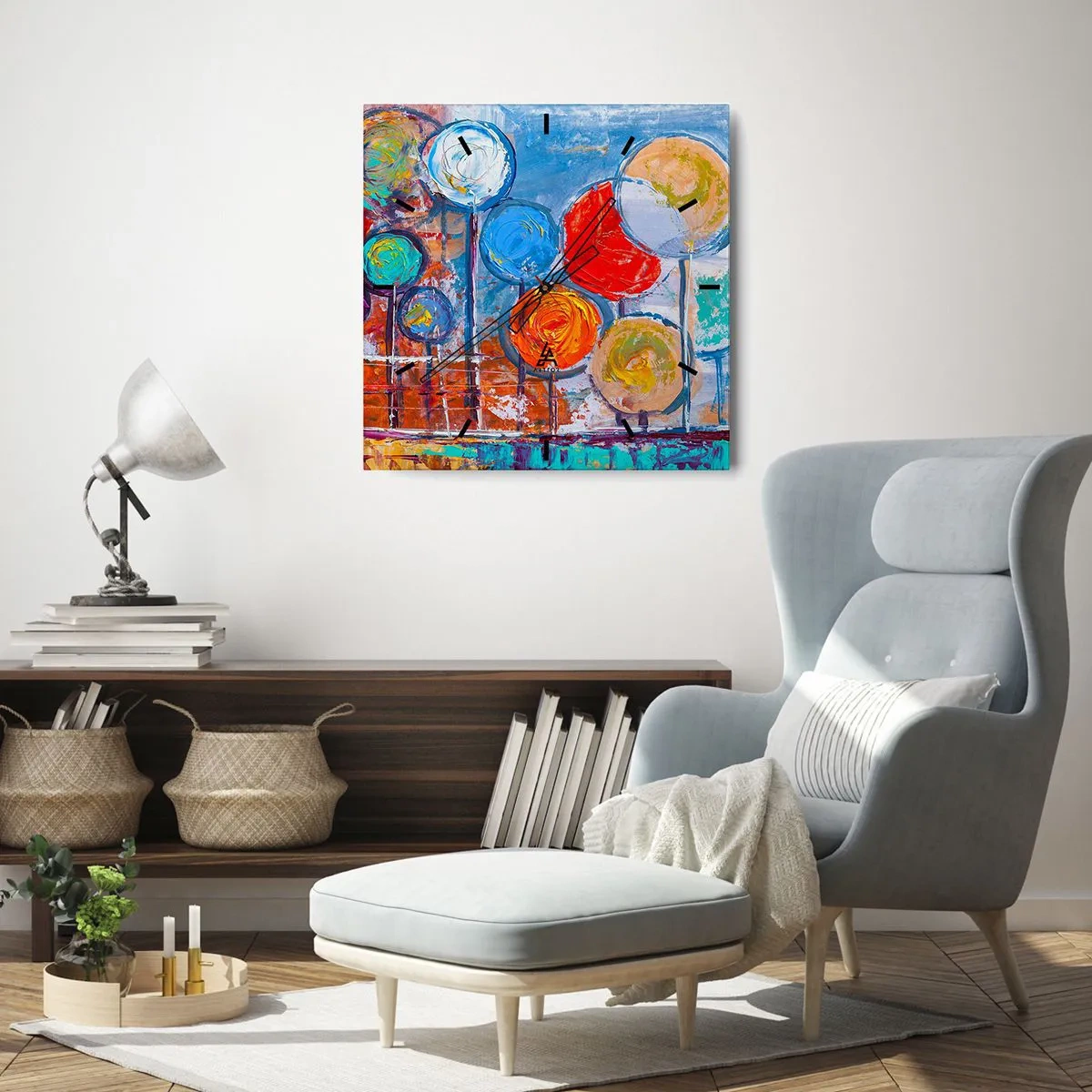 Horloge murale - Pendule murale - Miracles sur le bâton - 40x40 cm