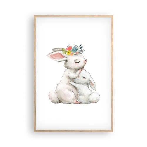 Affiche dans un chêne clair - Poster - Maman irremplaçable - 61x91 cm