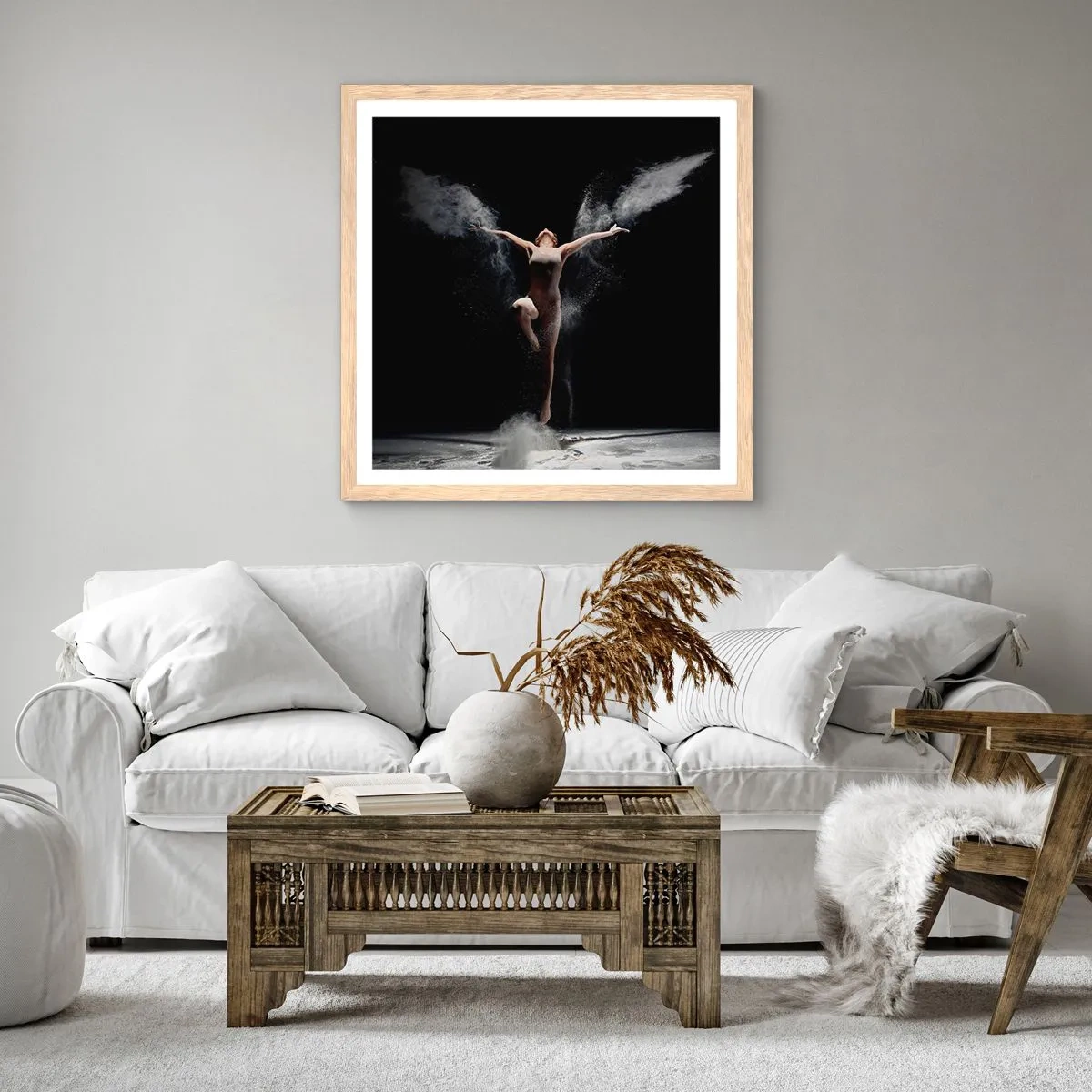 Affiche dans un chêne clair - Poster - Les elfes existent - 50x50 cm