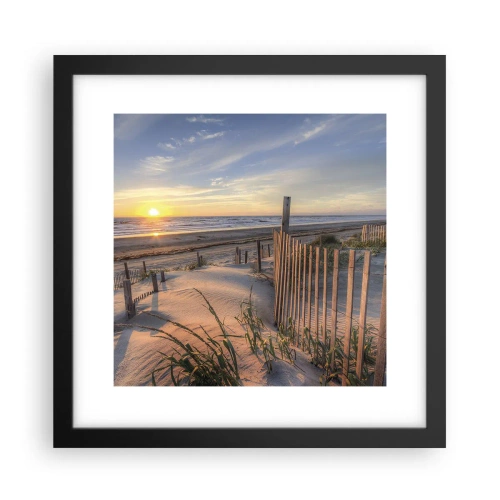 Affiche dans un cadre noir - Poster - Ombre et brillance du vent - 30x30 cm