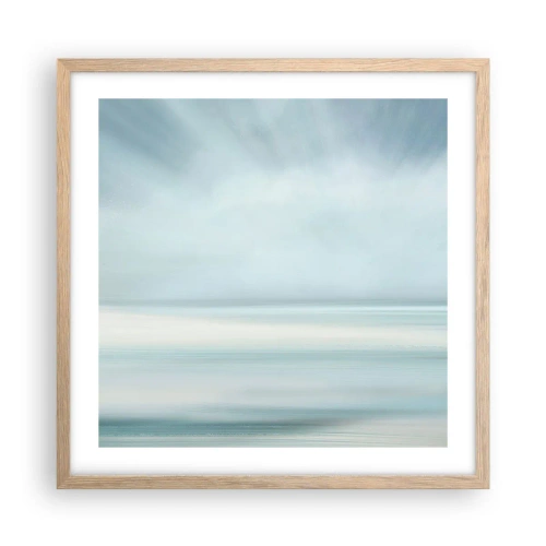 Affiche dans un chêne clair - Poster - Paix à l'horizon - 50x50 cm