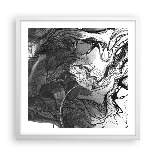 Affiche dans un cadre blanc - Poster - Emmêlé dans les rêves - 50x50 cm