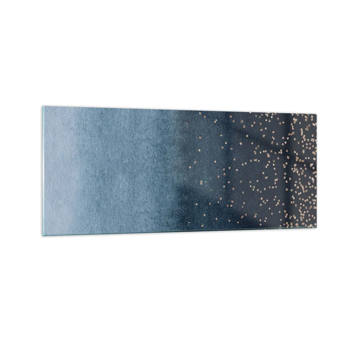 Impression sur verre - Image sur verre - Composition - phases bleues - 100x40 cm