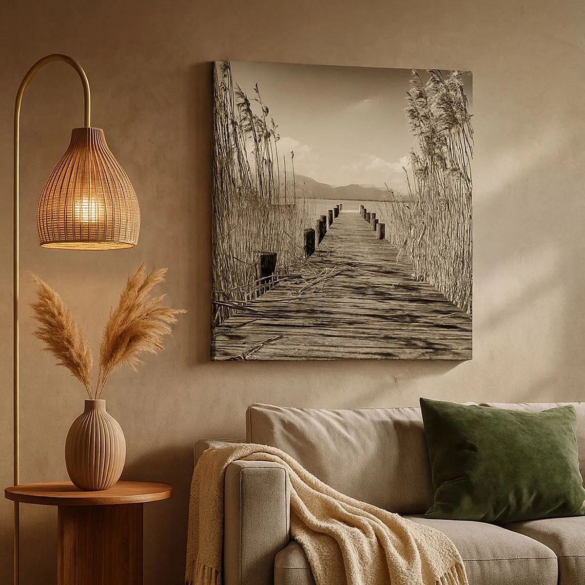 Impression sur toile - Image sur toile - Dans le calme de l'herbe - 30x30 cm