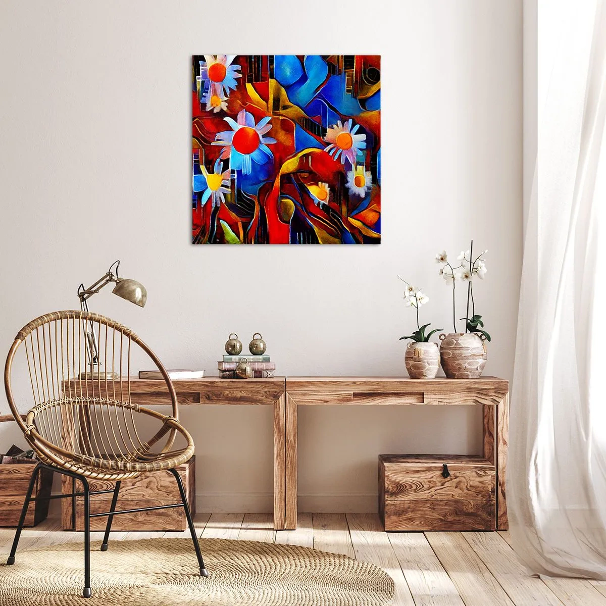Impression sur toile - Image sur toile - Les couleurs de la vie - 60x60 cm