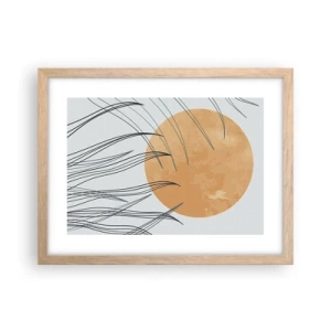 Affiche dans un chêne clair - Poster - Toujours vers le soleil - 40x30 cm