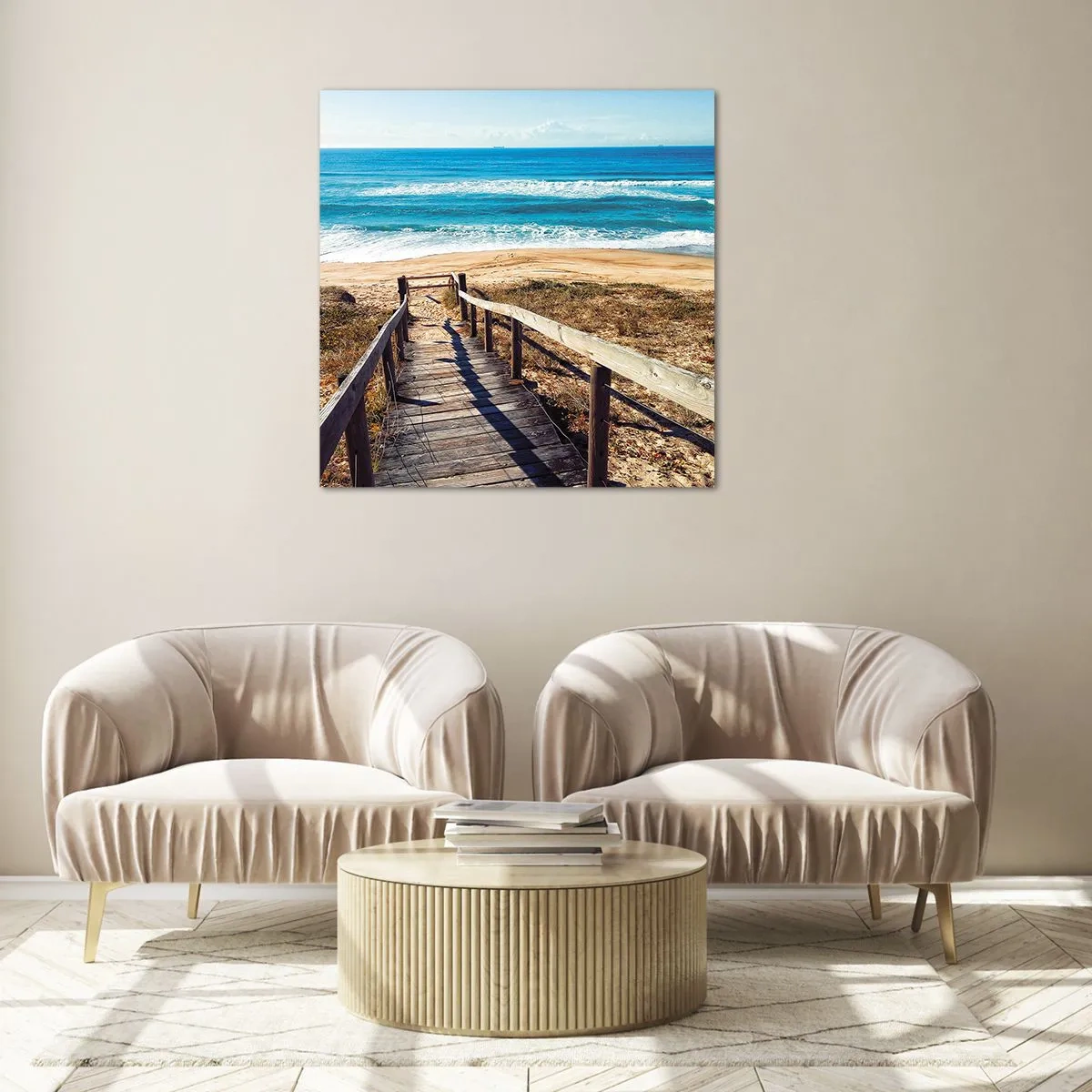 Impression sur verre - Image sur verre - Cours! - 70x70 cm