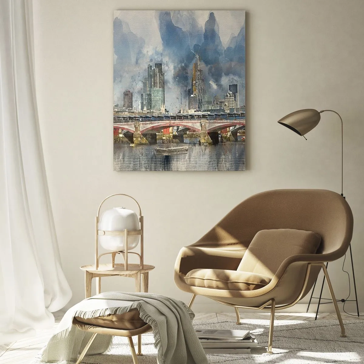 Impression sur verre - Image sur verre - Londres dans toute sa splendeur - 50x70cm - Londres dans toute sa splendeur - Décoration murale moderne pour le salon et la chambre ARTTOR