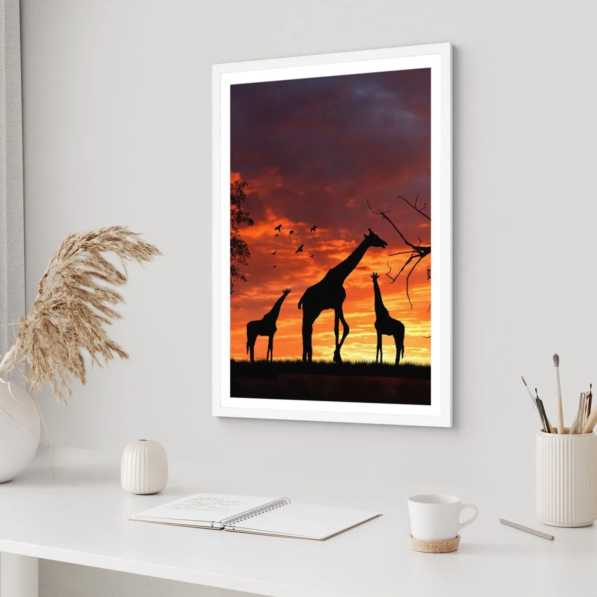 Affiche dans un cadre blanc - Poster - Un petit dîner avec vos proches - 30x40 cm