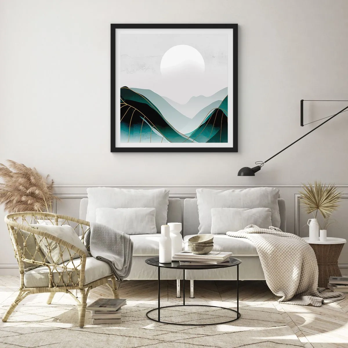 Affiche dans un cadre noir - Poster - En pleine majesté - 40x40 cm