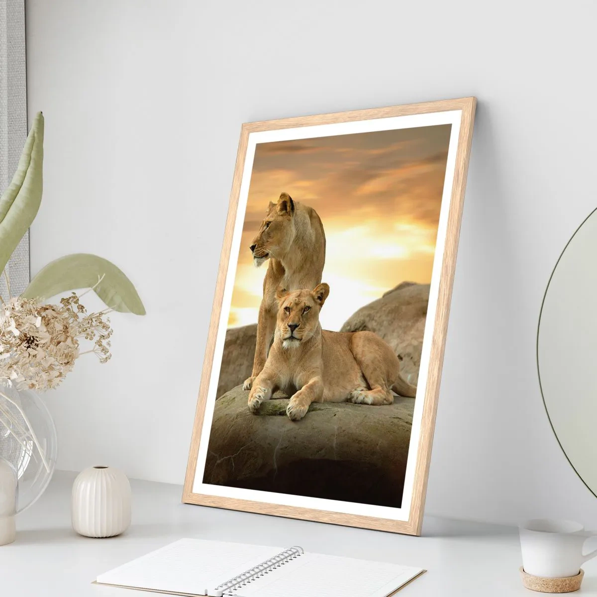 Affiche dans un chêne clair - Poster - Majesté royale - 61x91 cm