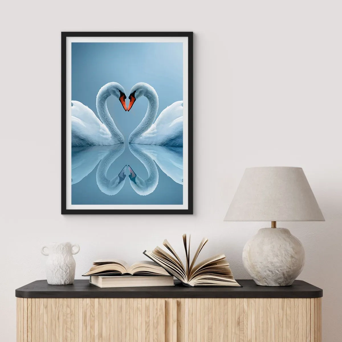 Affiche dans un cadre noir - Poster - Le temps de l'amour - 40x50 cm