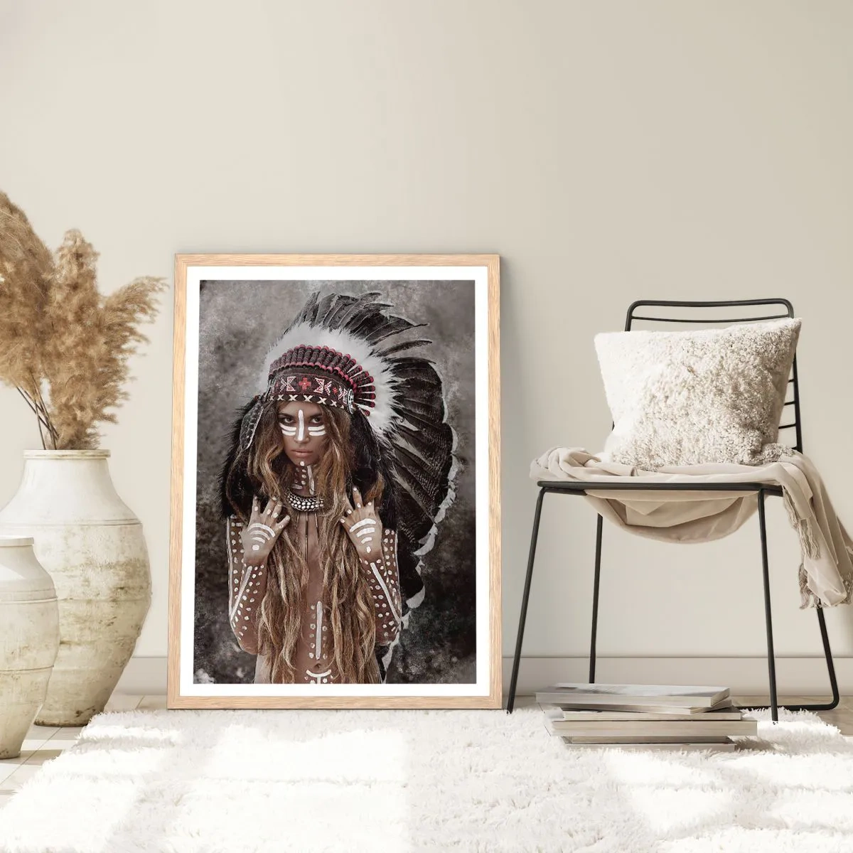 Affiche dans un chêne clair - Poster - Secret de la force de la tribu - 40x50 cm