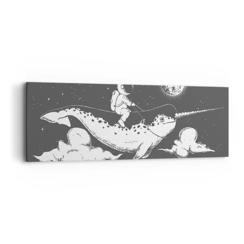 Impression sur toile - Image sur toile - Cavalier de l'espace - 90x30 cm