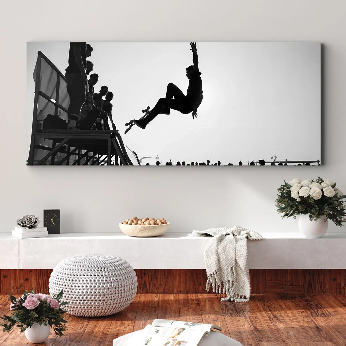 Impression sur toile - Image sur toile - Héros et spectateurs - 100x40 cm
