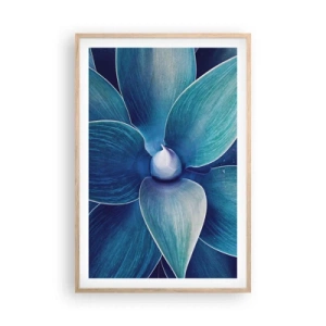 Affiche dans un chêne clair - Poster - Le bleu du ciel - 61x91 cm