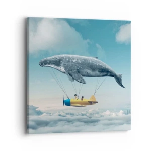 Impression sur toile - Image sur toile - Pourquoi pas? - 40x40 cm