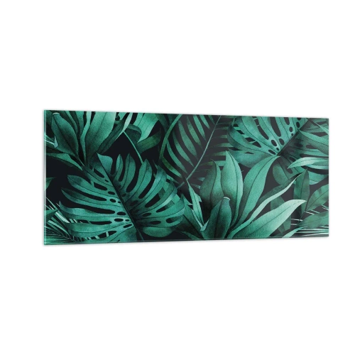 Impression sur verre - Image sur verre - Profondeur du vert tropical - 100x40 cm
