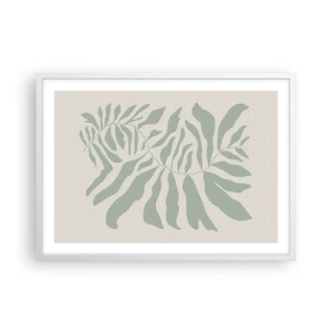 Affiche dans un cadre blanc - Poster - Brindille d'émeraude - 70x50 cm