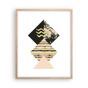 Affiche dans un chêne clair - Poster - Pas si simple - 40x50 cm