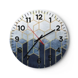 Horloge murale - Pendule murale - Composition en rythme syncopé - 30x30 cm