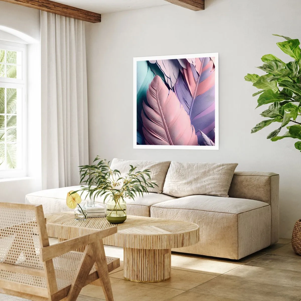 Affiche - Poster - Oiseau chic - 30x30 cm