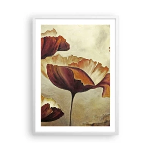 Affiche dans un cadre blanc - Poster - À la lisière des champs - 50x70 cm