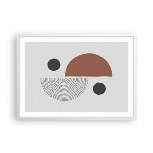 Affiche dans un cadre blanc - Poster - Perfection de la roue - 70x50 cm