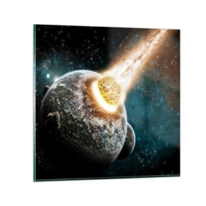 Impression sur verre - Image sur verre - Destruction ou naissance? - 70x70 cm