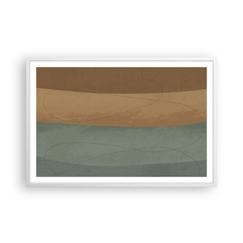 Affiche dans un cadre blanc - Poster - Composition horizontale - 91x61 cm