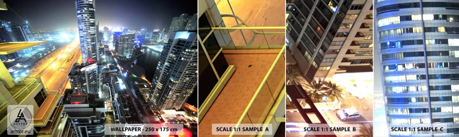 Échantillon De Papier Peint Standard Eco - Un miracle dans le désert - Ville, Dubai, Architecture - 100x30 cm