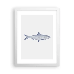 Affiche dans un cadre blanc - Poster - Salutations des mers du nord - 30x40 cm