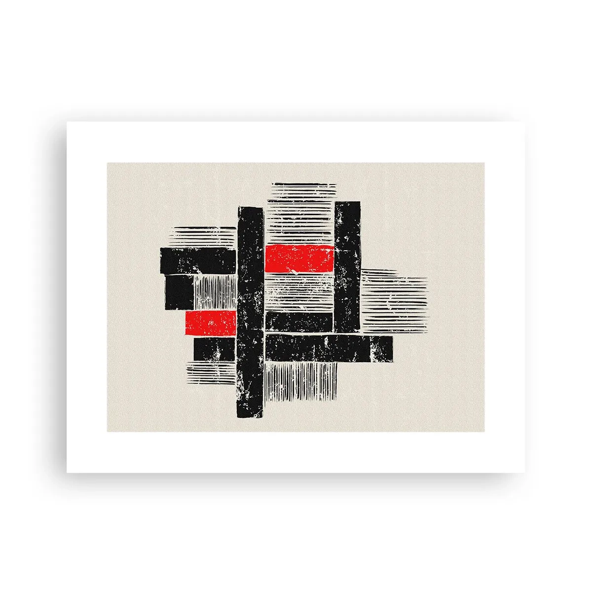 Affiche - Poster - En rouge et noir - 40x30 cm